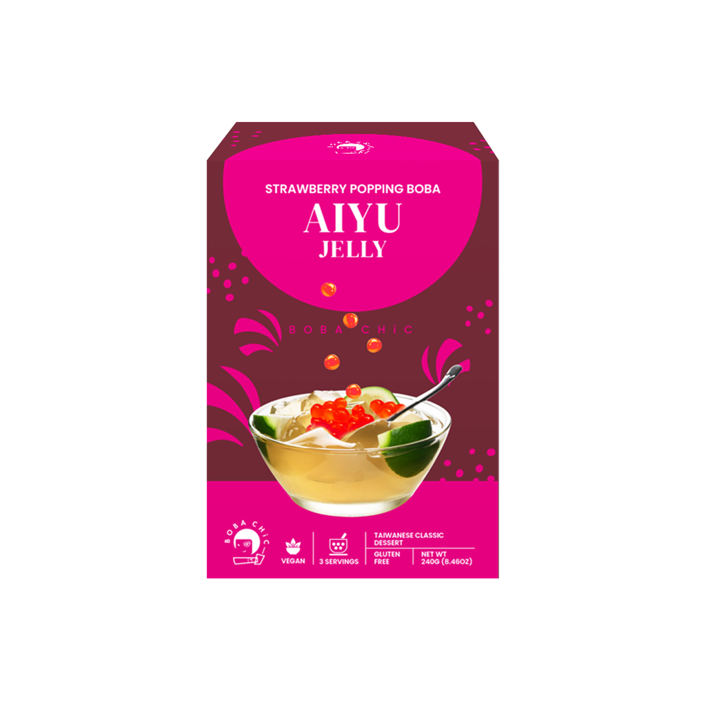 Strawberry Popping Boba AiYu Jelly