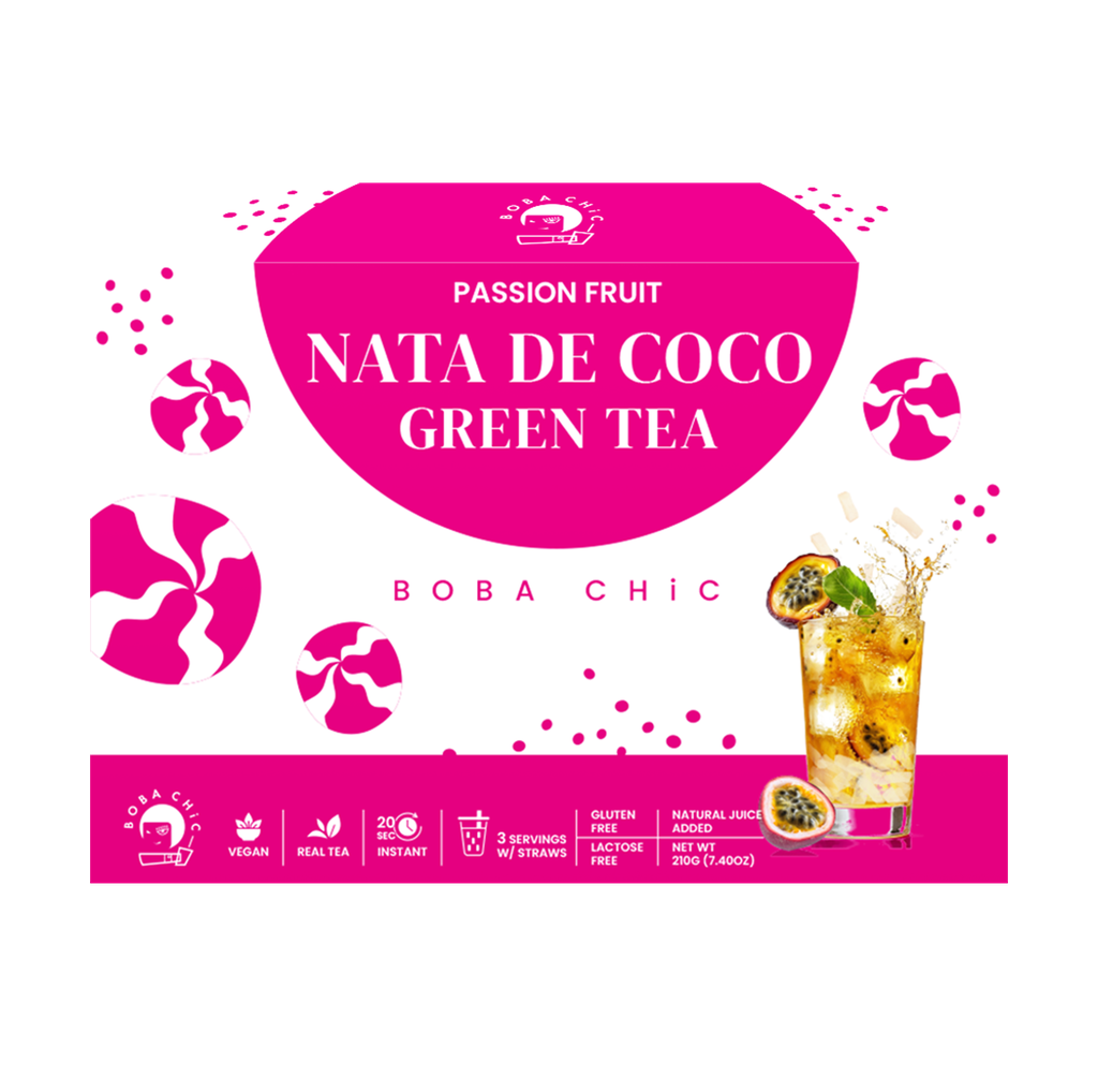 Passion Fruit Nata de Coco Green Tea
